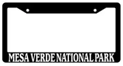 Black License Plate Frame Mesa Verde National Park Auto Accessory 989