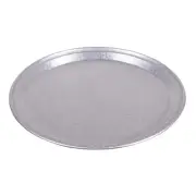 Pactiv Caterware Deluxe Aluminum Round Flat Embossed Tray Silver | 50/Case