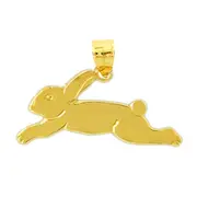 14K Gold Cotton Tail Rabbit Pendant