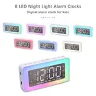 LED Digital Clock Luminous Electronic Alarm Clock Mirror Night Lamp♡