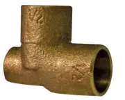 Mueller Streamline A 67751NL Brass Baseboard Tee 3/4 x 1/8 x 3/4 Sweat Dia. in.
