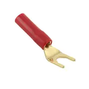 Spade Terminals Red 24k Gold Plated Fits 5.5mm - 8mm Posts SP0515R