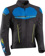 Ixon T-Rex Motorcycle Textile Jacket, black-blue-yellow, Size M for Men Black Blue Yellow