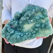 11.1lb Large NATURAL Green Cube FLUORITE Quartz Crystal Cluster Mineral Specimen
