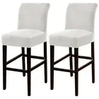 New Stretch Dining Solid Bar Stools Chair Cover Home Folding Thicken Chair Cover