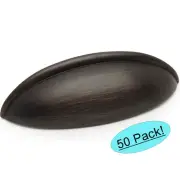 *50 Pack* Cosmas Oil Rubbed Bronze Bin Cup Cabinet Handle Pulls #1399ORB