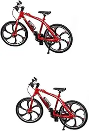 Totority 2pcs Bike Model 1:10 Scale Red Miniature Toy Boys and Girls Decor Ornament Figurine Home Decor