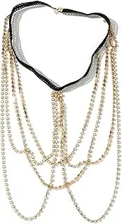 [HAMKVBPR] Ankle Bracelet Ladies Lace Stretch Strap Full Cross Multi Layers Leg Chain Beach Legwear for Women and Girls(Gold)