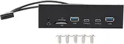GEN2 X 2 USB Front Panel Hub, 6 Ports 19 Pin 5Gbps Data Transfer Expansion Panel with USB A, Type C, Memory Card Slots, Headset Jack for PC Computer, WIN7/8/10/11/2003, OS X,