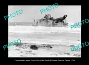 OLD POSTCARD SIZE PHOTO COCOS ISLAND, WRECK OF THE GERMAN NAVY SHIP EMDEN 1914