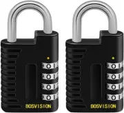 [2 Pack] [4-Digit] [Combination Padlock] with 6.4Mm Shackle