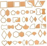 IWOWHERO 54pcs Acrylic Quilting Templates Set Practical DIY Sewing Tools for Patchwork Crafts Lightweight Transparent Molds for Creative Projects Enhance Creativity Hands Skills