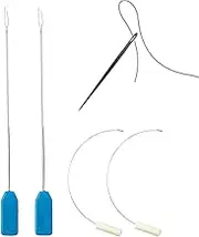 Overlocker Serger Threader Kit - Portable Needle and Looper Threading Tool Set for Sewing Machines | Efficient Threading Aid for Hemming Devices, Serrated Needle Threaders for Home and Professional