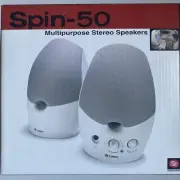 LABTEC SPIN-50 DESKTOP Multipurpose Stereo SPEAKERS COMPUTER GAMING-NEW In Box
