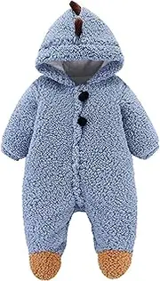 [Generic] Girl Wool Coat 8 Boys Toddler Girls Jumpsuit Buttons Coat Hooded Infant Girls Coat&jacket Snowmobile Coats for