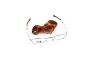 FOLDING READING GLASSES W/ CASE, +2.00, TURTLE SPECS