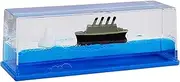 Unsinkable Boat Pirate Ship Model Toys in A Bottle Box Liquid Wave Cruise Fluid Ship Decoration Acrylic Paperweight Desk Model Toy Gifts for Boys Girls