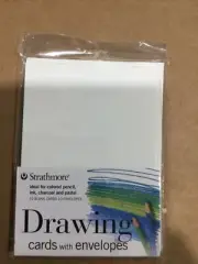 Strathmore 105-25 Drawing Cards and Envelopes 5" x 6.875", 10 Pack,