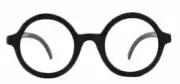 2X Harry Potter Wizard Costume Cosplay Nerd Round Plastic Black Glasses 400 UV