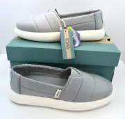NIB Toms Alpargata Mallow Mid Grey Matte Woven Slip On Shoes Size 6 ORTHOLITE
