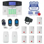 WIRELESS HOME SECURITY SYSTEM LCD BURGLAR HOUSE ALARM VOIP PHONE LINE DIALER GX