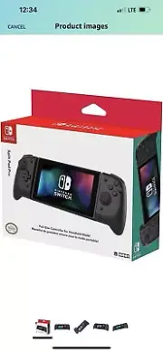 Hori Grip Controller for Nintendo Switch Black License NEW