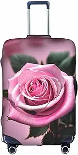 [Pvinnk] pink and rose Print Protective Luggage Cover Elastic Washable Suitcase Protector Travel Gear Protector, White, Medium