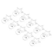 Swivel Clasps Snap Hook, Star Shape Lobster Claw Clasp for DIY White, 24Pcs