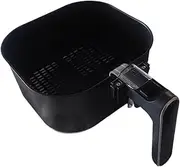Air Fryer Accessories Baking Basket，Compatible for Philips HD9257，Black Handle Air Fryer Parts Replacement Tray Inner Basket Baking Tray