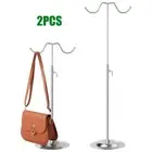 2Pcs Adjustable Handbag Bag Display Stand Hat Scarf Necklace Hanger 2 Hooks NEW