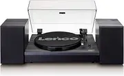 [Lenco] Turntable Music System with Two Separate Speakers, Black