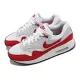 Nike 休閒鞋 Air Max 1 GS 大童鞋 女鞋 白 紅 灰 氣墊 復古 經典 DZ3307-003