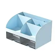 Desk Organiser-Office Organiser with 6 Compartments and 2 Small Drawers,6530