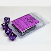 CHX 23277 Translucent Purple/white Set of Ten d10s