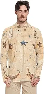 [Caihoyu] Mens Sun Protection Hoodie Long Sleeve Lightweight UPF 50+ Sunproof Shirts, Multicolor04, XX-Large, Multicolor04, XX-Large