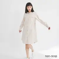 在飛比找momo購物網優惠-【non-stop】休閒素面連帽洋裝-2色