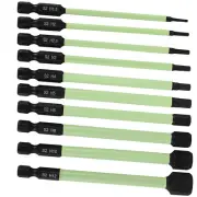 10 Pcs Metric 1/4inch Hex Head Allen Wrench Drill Bit Set With Magnetic Tips