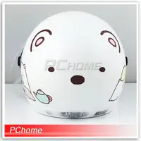 在飛比找PChome24h購物優惠-【華泰 KK－ 角落生物-3 兒童 安全帽 】白、含鏡片