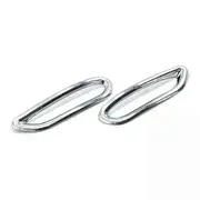 Car Chrome Silver Rear Reflector Fog Light Lamp Cover Trim Bezel Frame for Nissan Qashqai J11 2014-