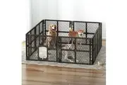 i.Pet Dog Playpen Enclosure 8 Panel Pet Fence Plastic Play Pen