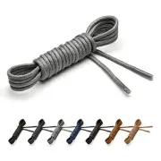 Benchmark Dress Shoe Laces - Extra Thin Waxed Cotton Shoelaces 33" Slate Grey
