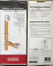 PROPLUS BD1520 TRIP LEVER WASTE AND OVERFLOW 20 GAUGE BRASS