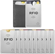 [YIMIDM] Credit Card Protector, 24 Pcs RFID Blocking Sleeves, ID Protector Anti for Credit Card, Debit Card, Passport, Silver (9 x 6.3cm/3.5 x 2.5inch)