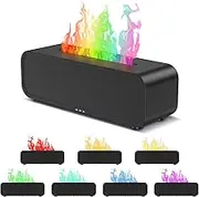 AMIR 250ml Colorful Flame Fire Diffuser Humidifier, 7 Colors Changing Oil Diffuser with USB Powered, Adjustable Mist Mode, Waterless Auto Shut-off, Timer Settings for Home, Yoga, Office, Spa, Room