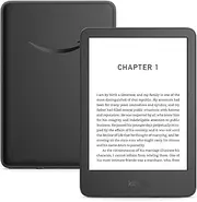 Amazon Kindle (2024 release) - Lightest and most compact Kindle, with glare-free display, faster page turns, adjustable front light, and long battery life - Black