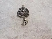CAT TREE OF LIFE BRONZE CHARM PENDANT DONATE FEEDS KITTENS AND CATS RESCUE