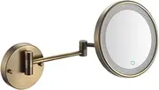 Vanity Mirror Makeup Mirror with Light, Single-Sided Magnification，360 Swivel Extendable Shaving Mirror - Touch Screen Dimming