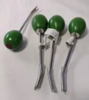 Olive Cocktail Picks Forks Crate & Barrel New 3 With Tags 4"