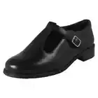 LADIES CLARKS HAVISHAM BAR BLACK LEATHER FLAT T BAR SHOES