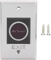 IR Sensor Door Switch, DC12V Infrared, Less Door Exit Button with Backlight for Access Control System